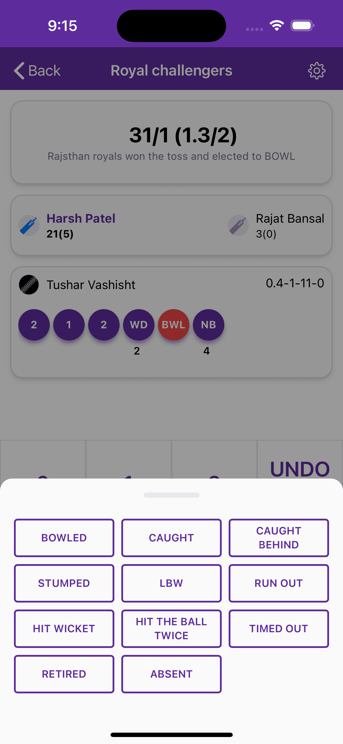 Kridelites Cricket Scoring Platform